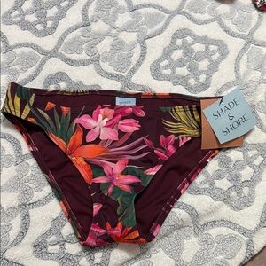 Shade & Shore Tropical Floral Bikini Bottom